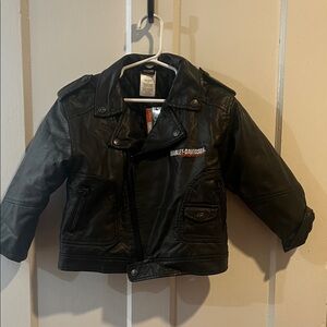 4T: Harley-Davidson Black Leather Jacket for Kids